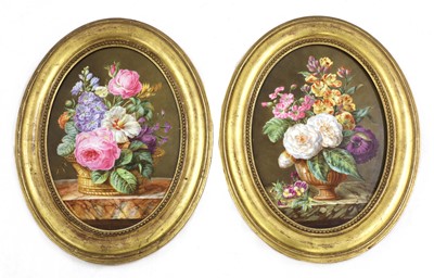 Lot 166 - A pair of French porcelain plaques