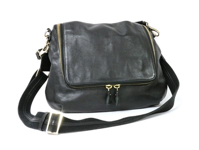 Lot 271 - Anya Hindmarch black leather maxi zip satchel bag