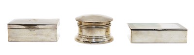 Lot 22 - A collection of three silver boxes