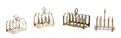 Lot 5 - Four various silver toast racks