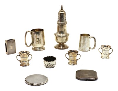 Lot 23 - A silver sugar caster