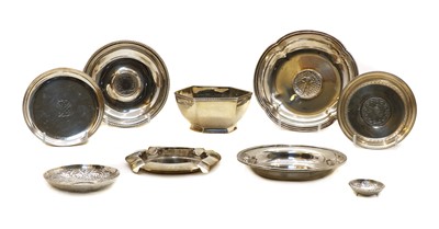 Lot 18 - A quantity of various silver and white metal pin dishes
