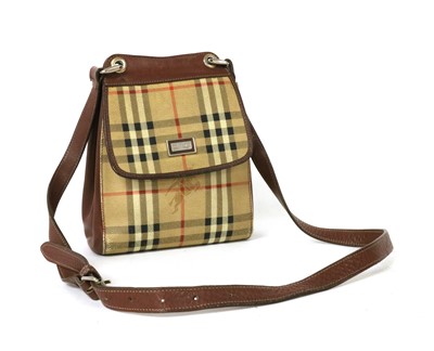 Lot 277 - A Burberry Haymarket check crossbody bag