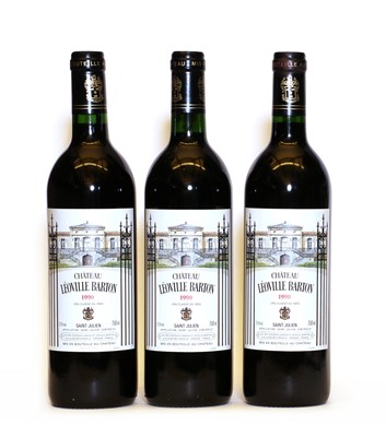 Lot 145 - Chateau Leoville Barton, 2eme Cru Classe, St Julien, 1990, three bottles