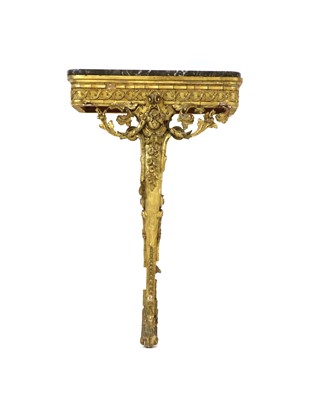 Lot 383 - A pair of Louis V style giltwood console tables
