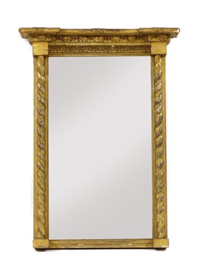 Lot 394 - A giltwood pier mirror