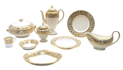 Lot 219 - A comprehensive Wedgwood 'Gold Florentine' dinner, tea and coffee service