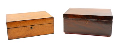 Lot 197 - A collection of 52 cowrie shells in two tiered boxes