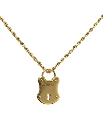Lot 397 - A gold slide pendant, by Tiffany & Co.