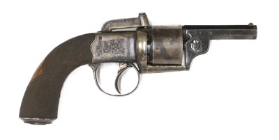 Lot 736 - A cased percussion transitional six-shot revolver