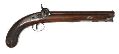 Lot 738 - A single-barrelled percussion officer's pistol