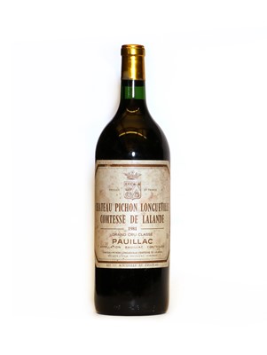 Lot 162 - Chateau Pichon Longueville Comtesse de Lalande, 2eme Cru Classe, Pauillac, 1981, one magnum
