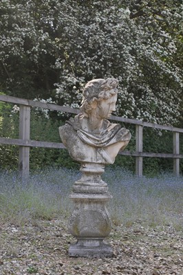 Lot 69 - A composite stone bust after the antique