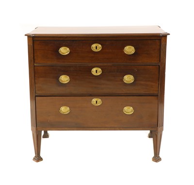 Lot 385 - A small continental mahogany commode