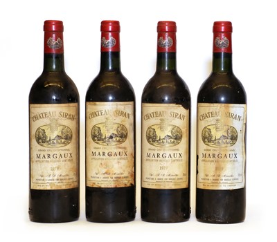 Lot 167 - Chateau Siran, Margaux, Cru Bourgeois, 1979, four bottles