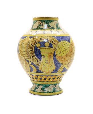 Lot 223 - An Italian 17th century style maiolica vase