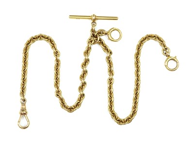 Lot 465 - An 18ct gold trace link Albert chain