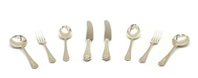 Lot 39 - A modern canteen of Jesmond pattern silver flatware for eight place settings
