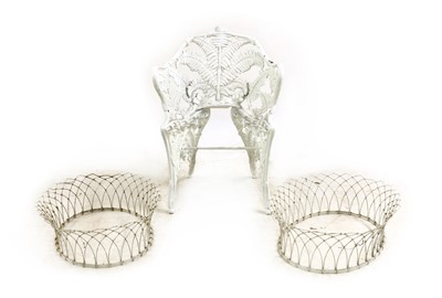 Lot 460 - A Victorian cast iron fern and blackberry pattern garden chair