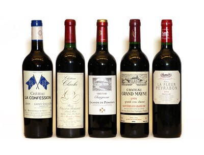 Lot 208 - Assorted Bordeaux: Chateau La Confession, 2009, one bottle and five various others