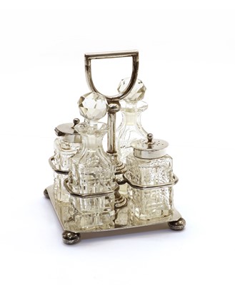 Lot 58A - A silver cruet stand