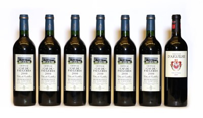 Lot 261 - Chateau Cap de Faugeres, Cotes de Castillon, 2000, six bottles and one various other