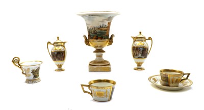 Lot 209 - A Vienna porcelain part cabaret set