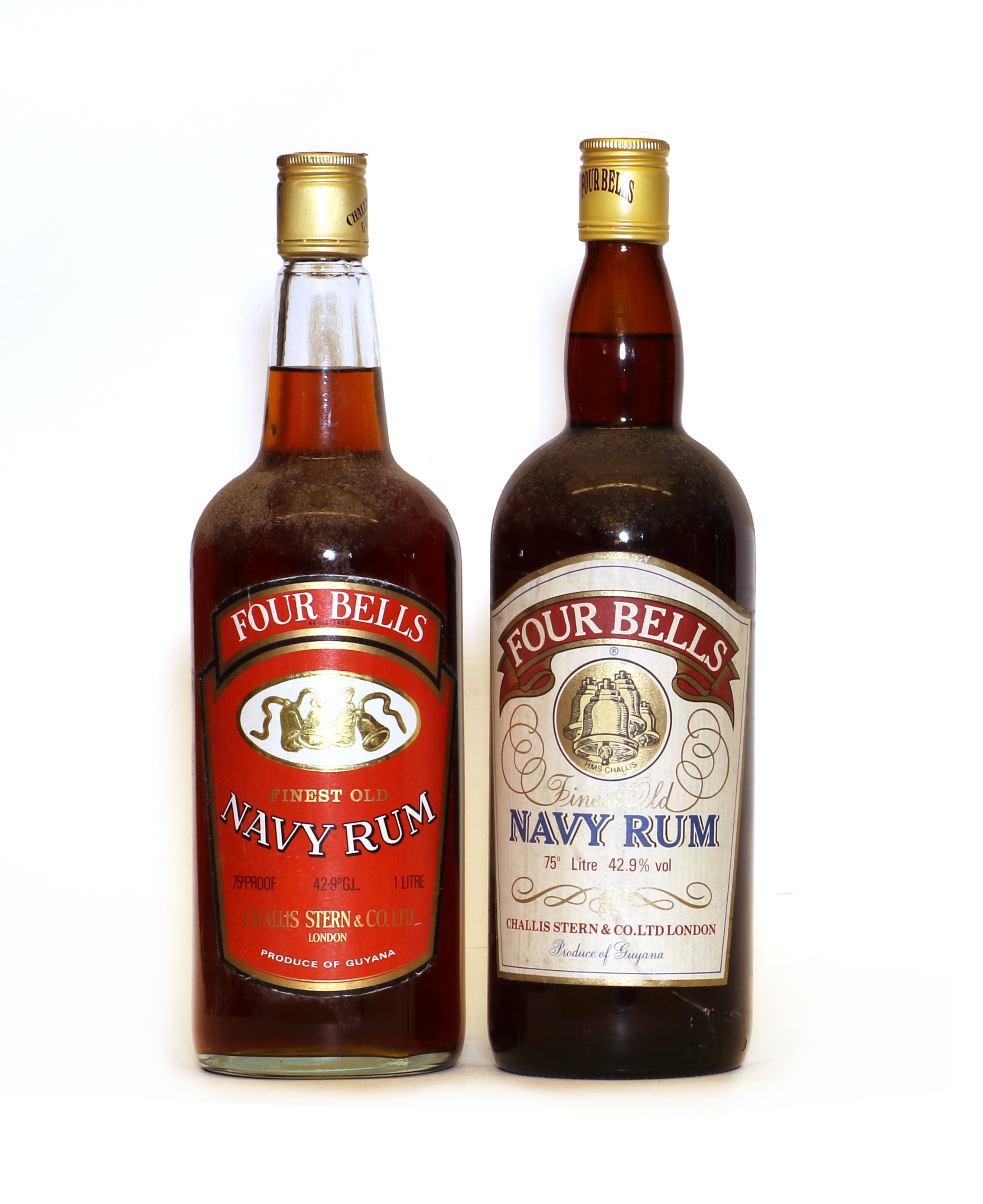 Lot 397 - Four Bells, Finest Old Navy Rum, 1970s