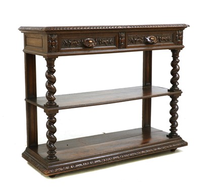 Lot 258 - A Victorian carved oak buffet