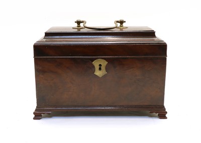 Lot 217 - A George lll mahogany tea caddy