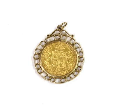 Lot 82 - A Victoria sovereign pendant