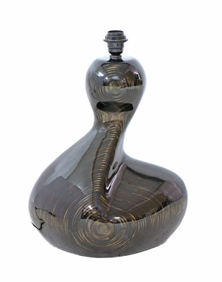 Lot 765 - A carved and lacquered table lamp