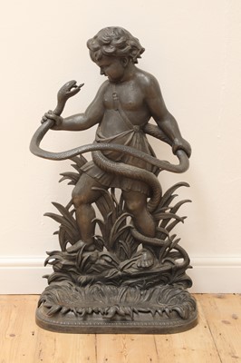 Lot 64 - A cast iron stick or umbrella stand