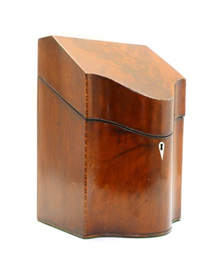 Lot 2 - A George III mahogany knife box