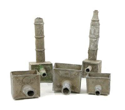 Lot 266 - Five 18th/19th century lead hopper heads