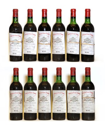 Lot 212 - Chateau Saint Pierre, 4eme Cru Classe, St Julien, 1970, twelve bottles