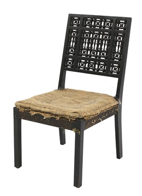 Lot 65 - An Aesthetic ebonised side chair