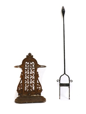 Lot 214 - A cast iron stick stand