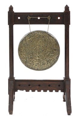 Lot 85 - A Gothic oak dinner gong