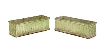 Lot 517 - A pair of modern garden troughs