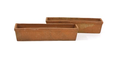Lot 503 - A pair of terracotta garden planters