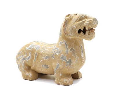 Lot 95 - A Chinese pottery figure