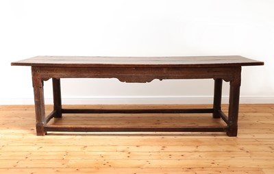 Lot 411 - An oak refectory table
