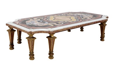 Lot 472 - An Italian specimen marble low table