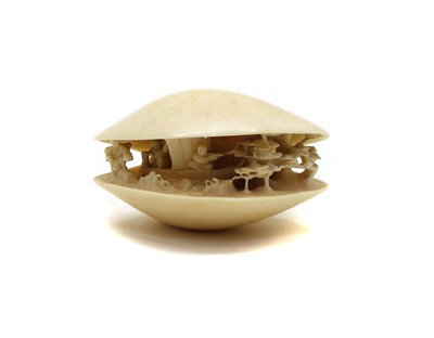 Lot 113 - A Japenese ivory shell dream