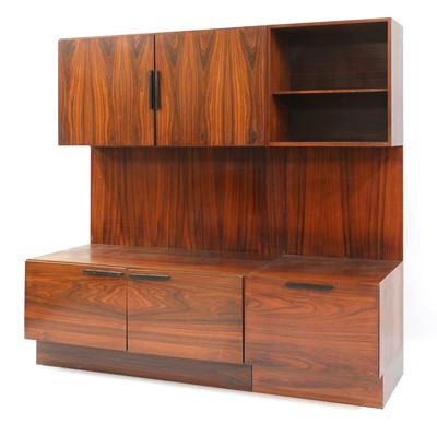Lot 631 - A Danish set of three modular rosewood bookcases