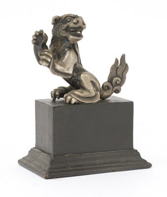 Lot 113 - A Chinese paktong Buddhist lion