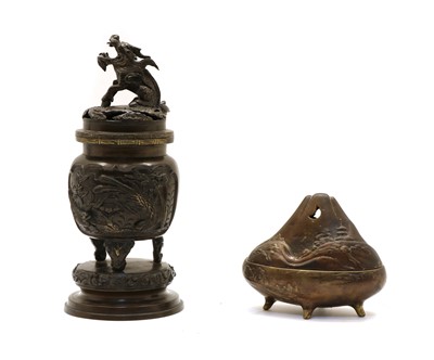 Lot 103 - A Japanese bronze Koro
