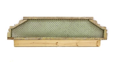 Lot 461 - A large Indian hardwood and iron grille panel