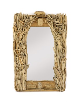 Lot 271 - A contemporary driftwood mirror